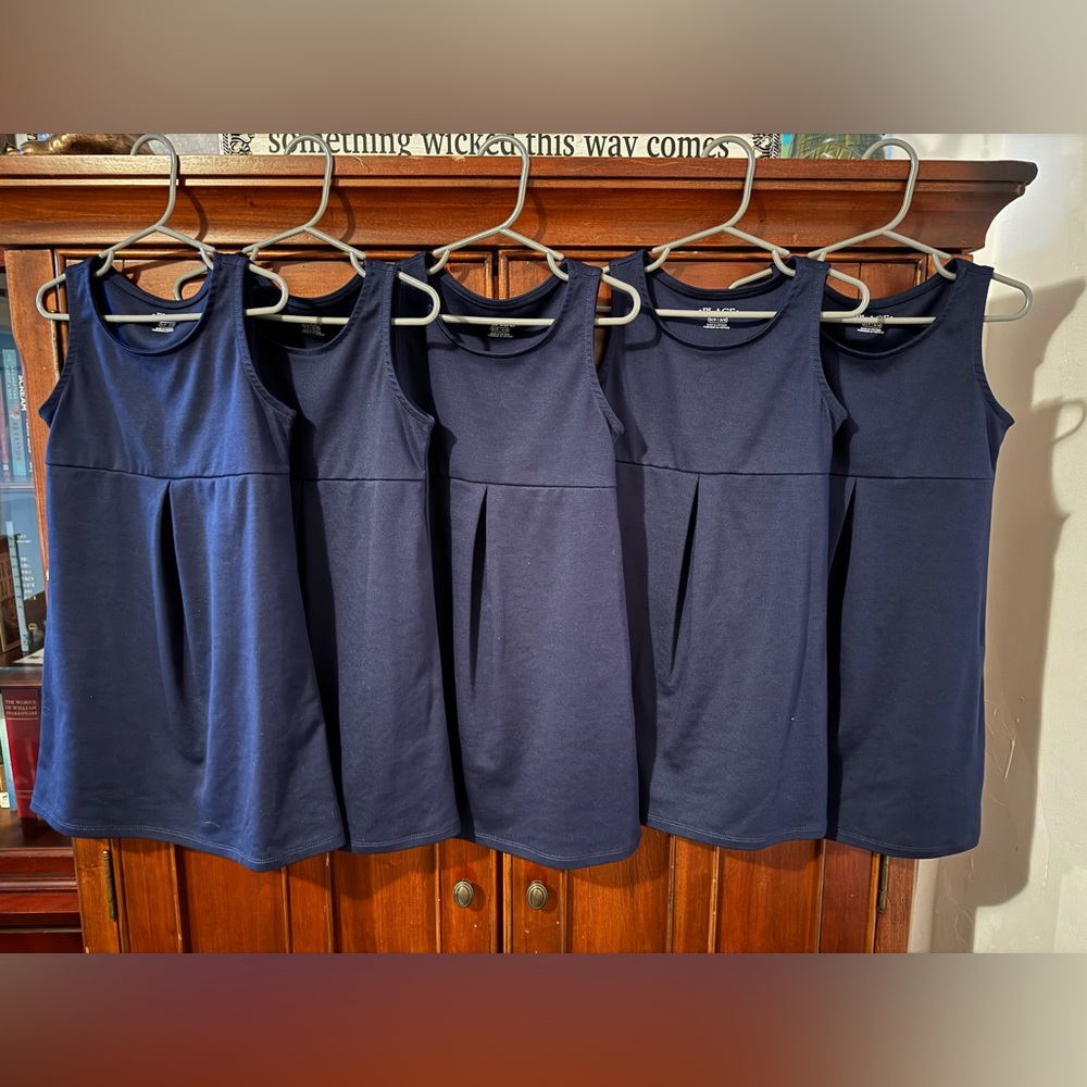Girls Ponte Knit Navy Blue Jumper Uniform Size 5/6
